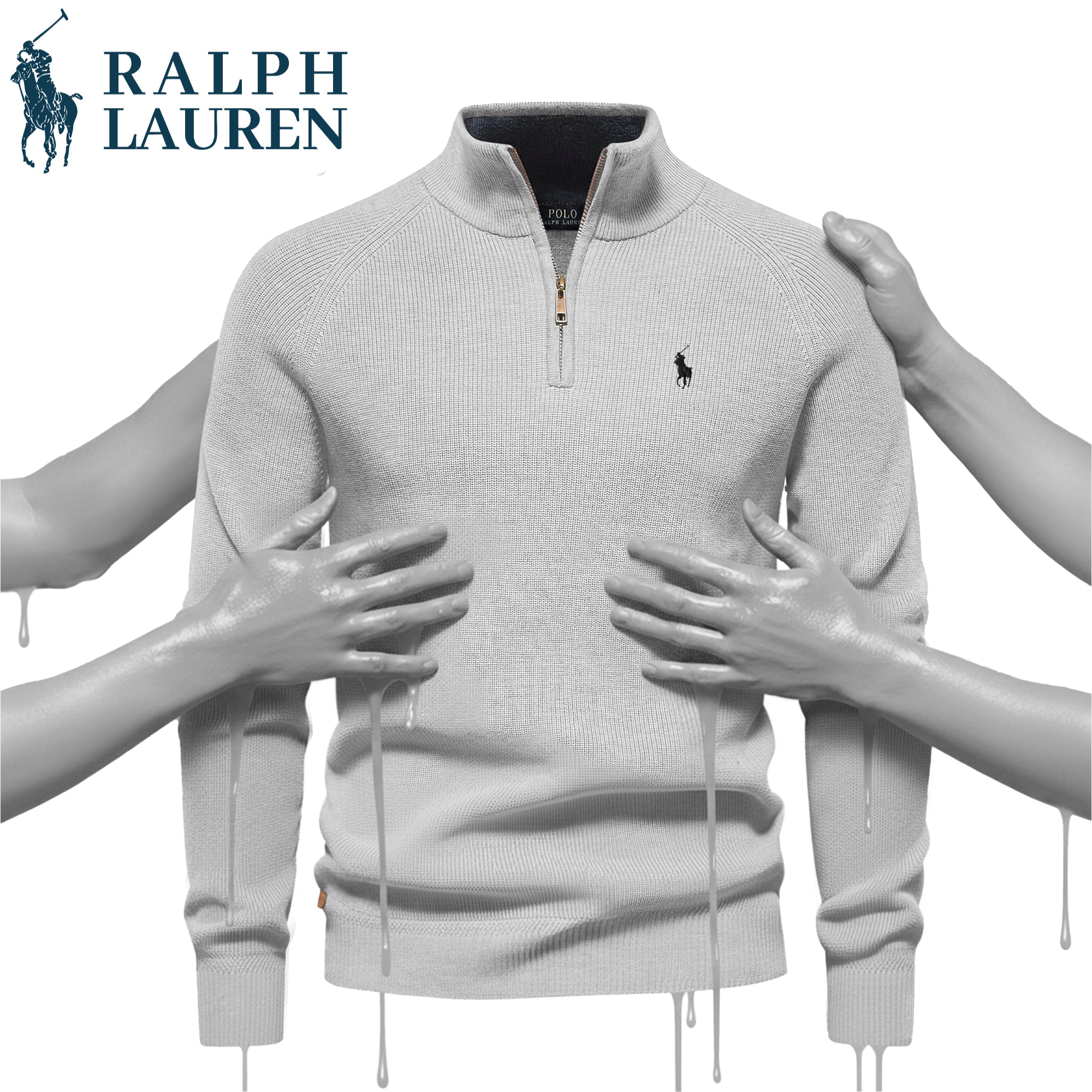 R&L Zip Neck Sweater (Clearance)